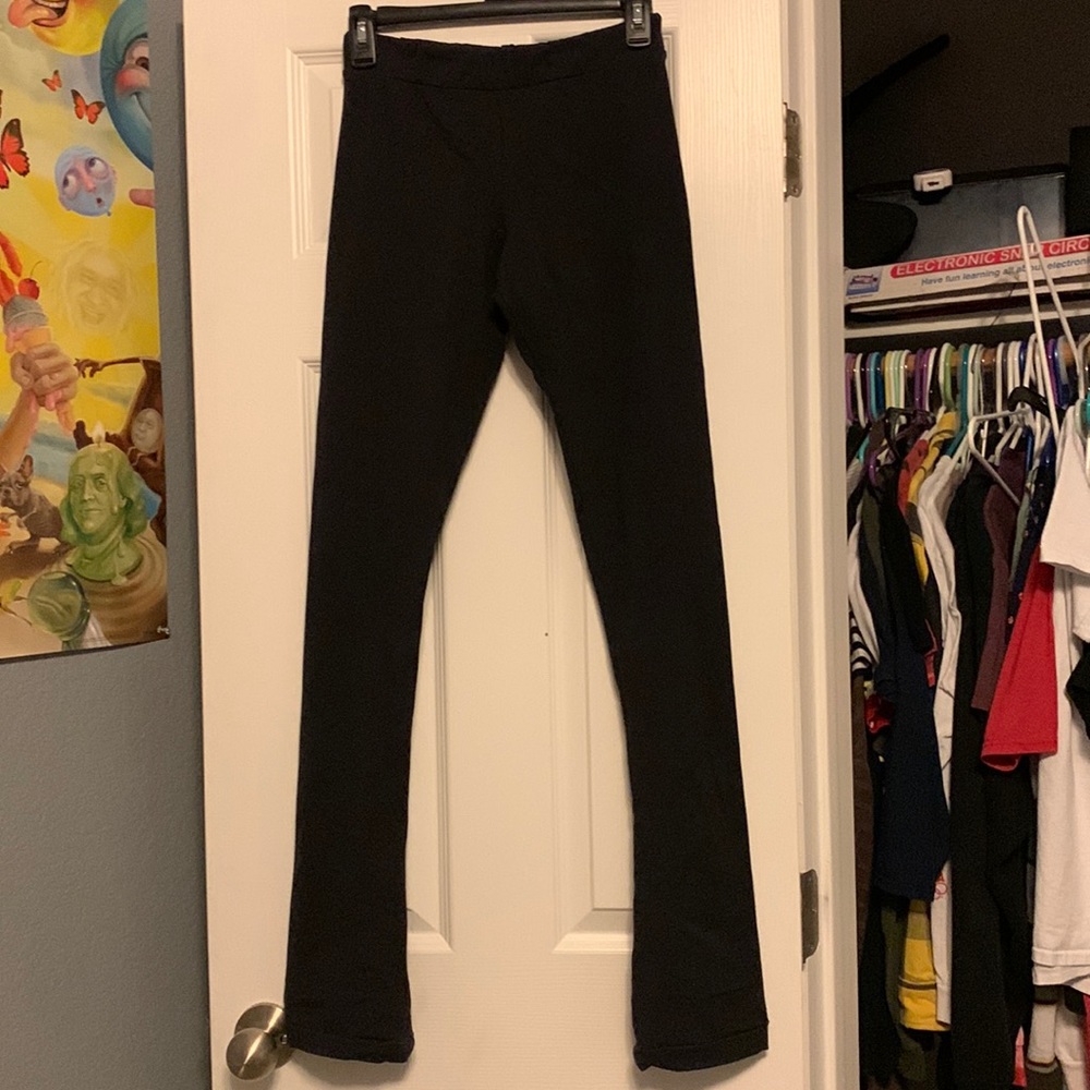 ny2 Sportswear High Waisted Black Figure Skating Leggings (Over the skate)